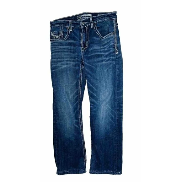 Buckle Jeans Bke Buckle Jake Thick Stitched Denim Blue Jeans